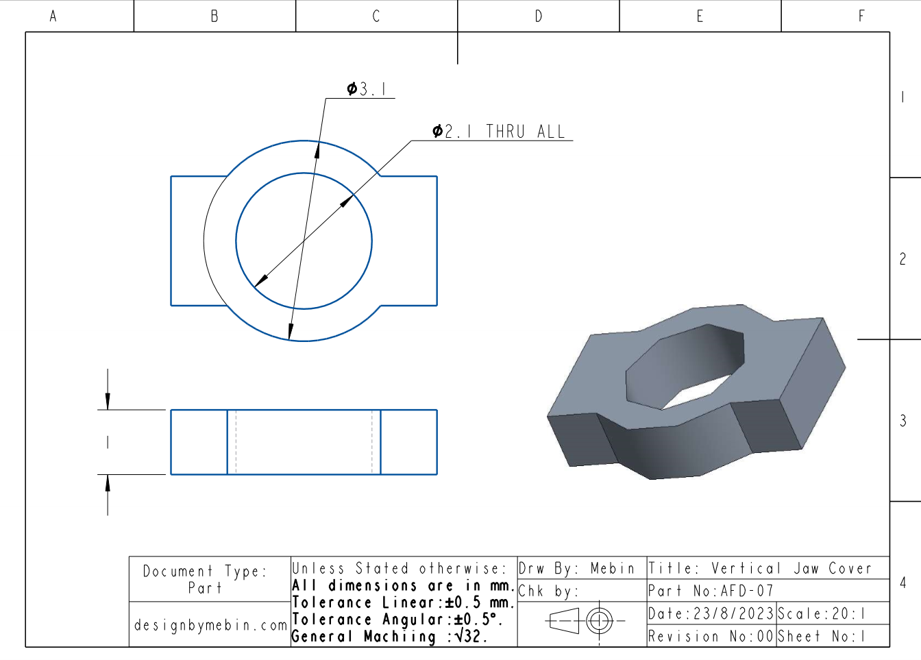 Vertical Jaw cover